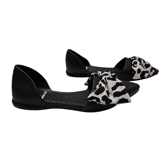 Native Beth Richard Black D'orsay Bow Pointed Toe Shoe 6 - Picture 2 of 9